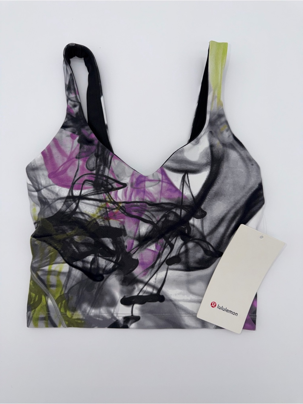 ✨ Lululemon NWT Printed Longline Sports Bra - Cropped Tank ✨